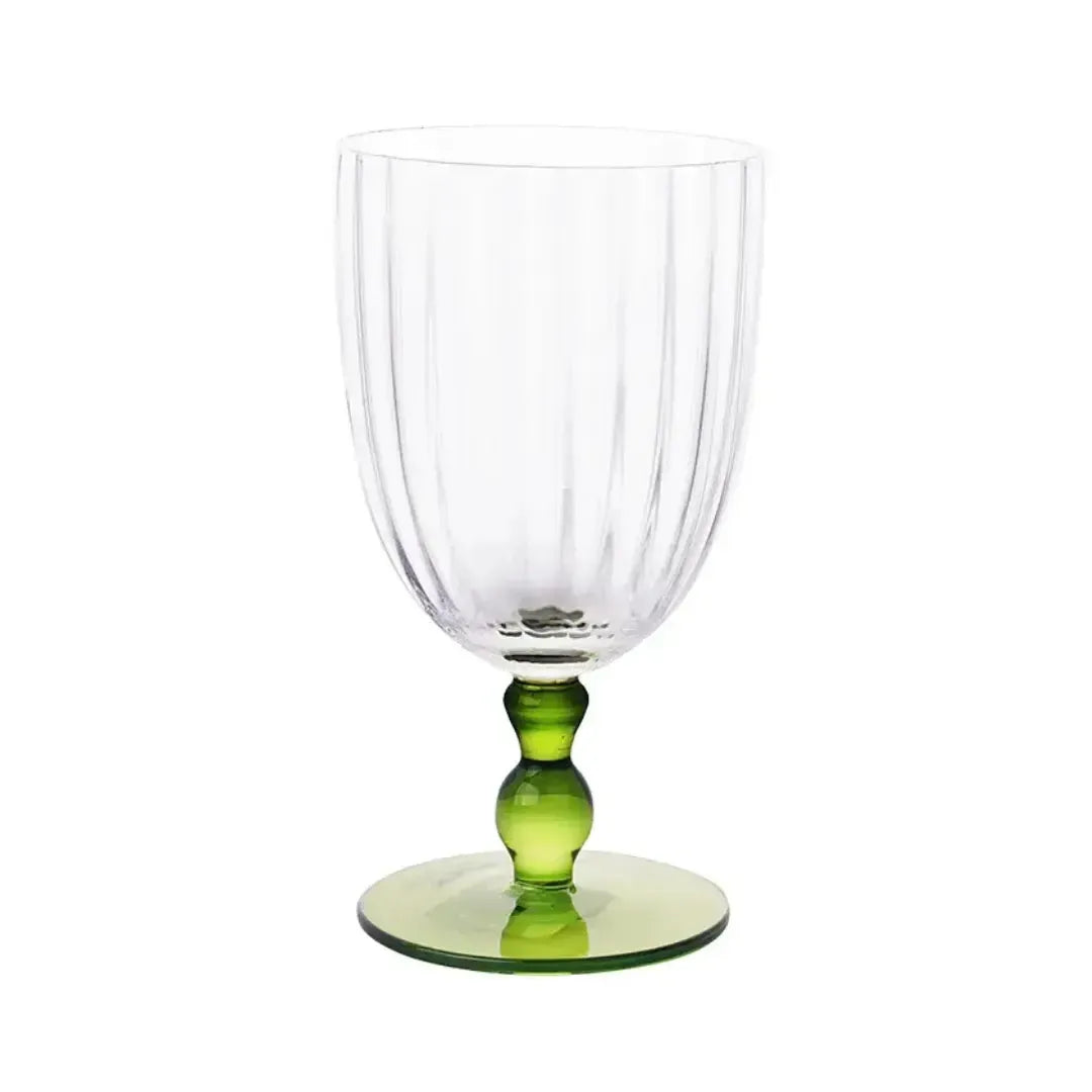 Conjunto 6 Taças Vidro Transparente / Verde Linha Sintonia 400ml