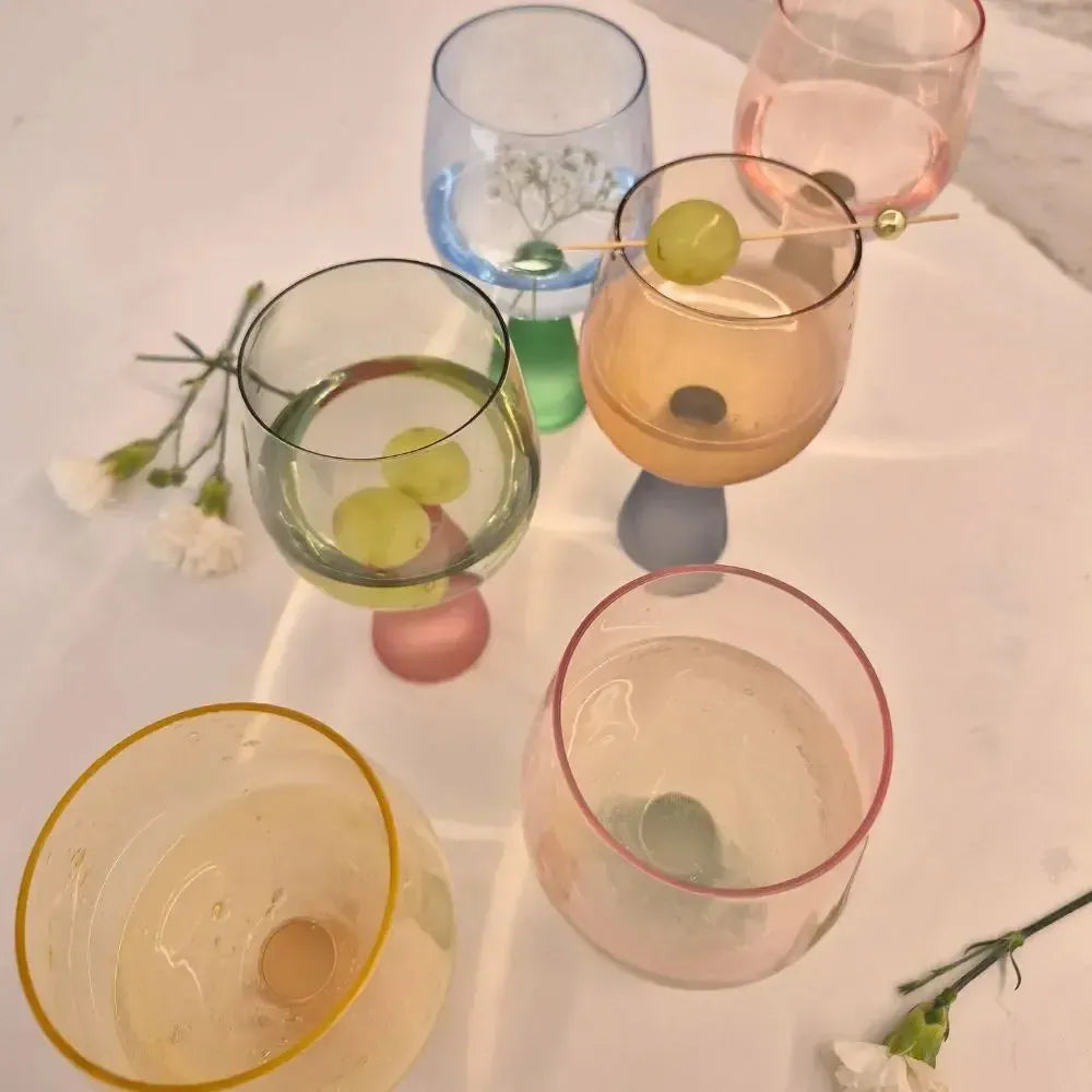 PRÉ-VENDA: Conjunto 6 Taças Vidro base Cônica Colorido Linha Sintonia 550ml
