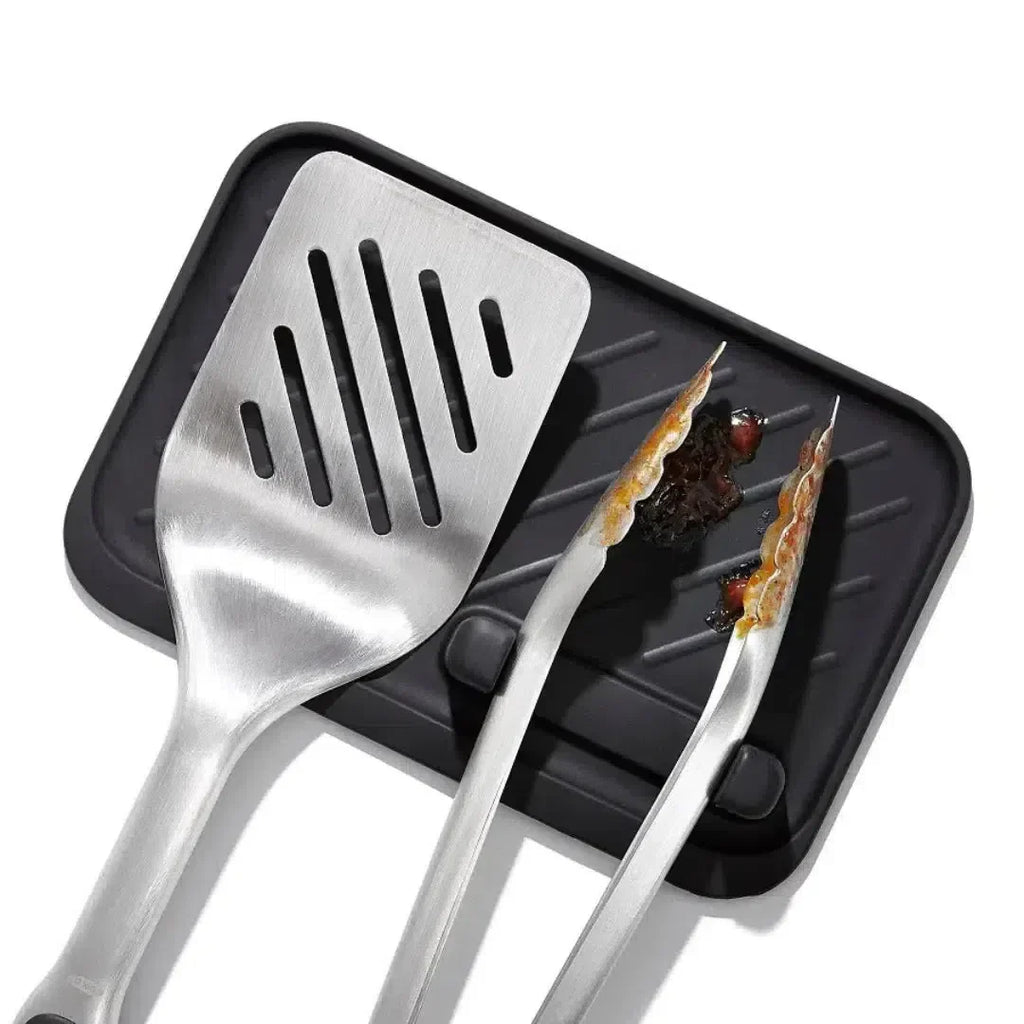 Conjunto Pinça e Espátula para Churrasco Inox OXO
