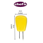 Conjunto com 4 Pares de Espetos para Milho Ponta Dupla Chef'n