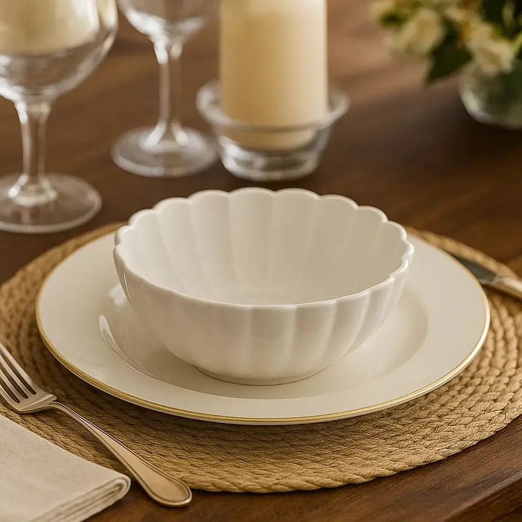 Conjunto com 6 Bowls Porcelana Flora Camélia 12cm Oxford