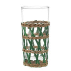 Conjunto com 6 Copos em Vidro e Rattan 400ml