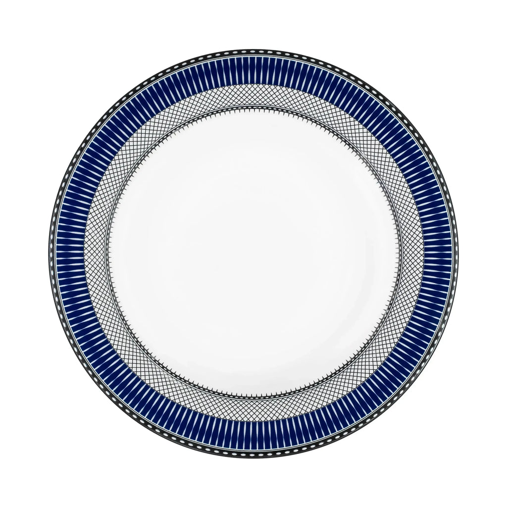 Conjunto com 6 Pratos Fundos Porcelana Blue Star 24,5cm Strauss