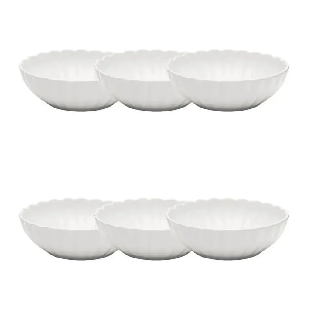 Conjunto com 6 Pratos Fundos Porcelana Flora Camélia 20cm Oxford
