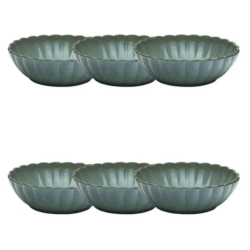 Conjunto com 6 Pratos Fundos Porcelana Flora Hortênsia 20cm Oxford