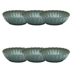 Conjunto com 6 Pratos Fundos Porcelana Flora Hortênsia 20cm Oxford