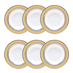 Conjunto com 6 Pratos Fundos Porcelana Blue Star 24,5cm Strauss