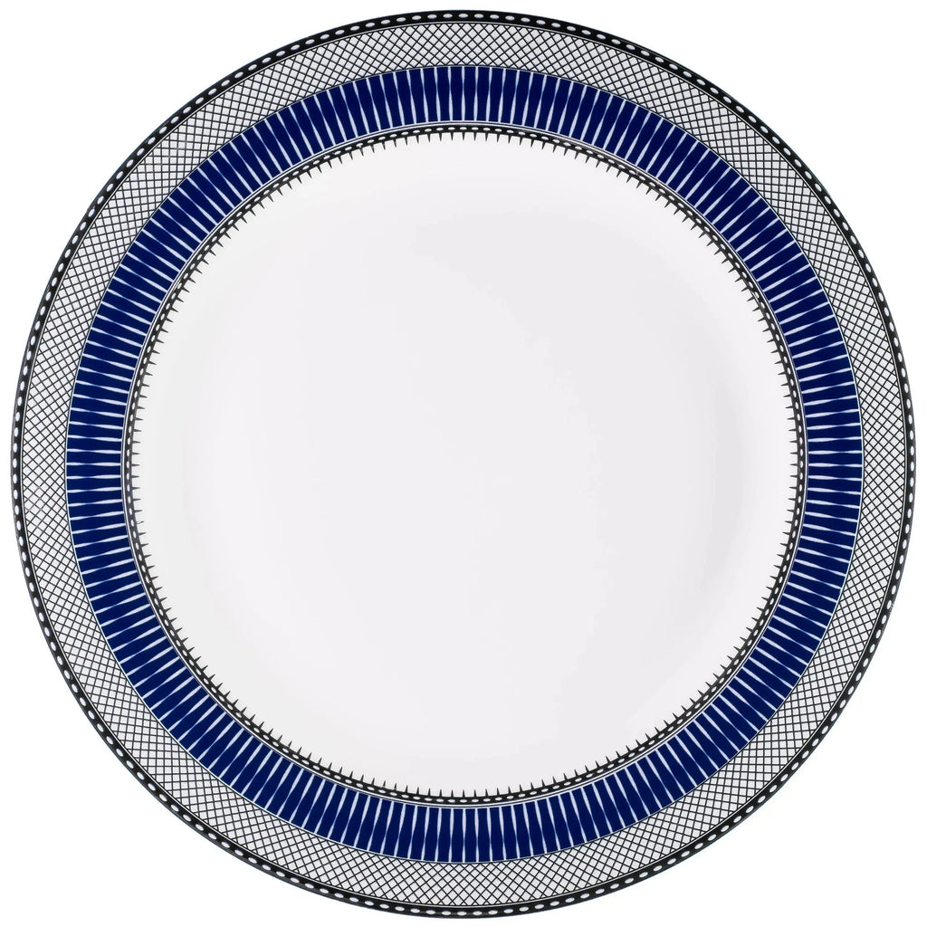 Conjunto com 6 Pratos Rasos Porcelana Blue Star 28cm Strauss