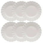 Conjunto com 6 Pratos Rasos Porcelana Flora Camélia 27,5cm Oxford
