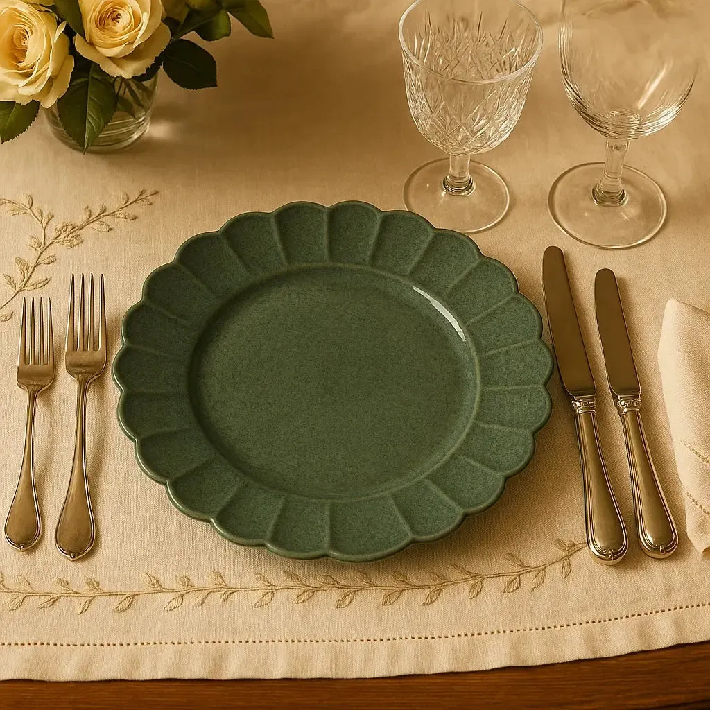 Conjunto com 6 Pratos Rasos Porcelana Flora Hortênsia 27,5cm Oxford