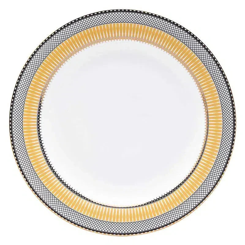 Conjunto com 6 Pratos Rasos Porcelana Blue Star 28cm Strauss
