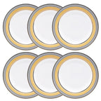 Conjunto com 6 Pratos Rasos Porcelana Blue Star 28cm Strauss