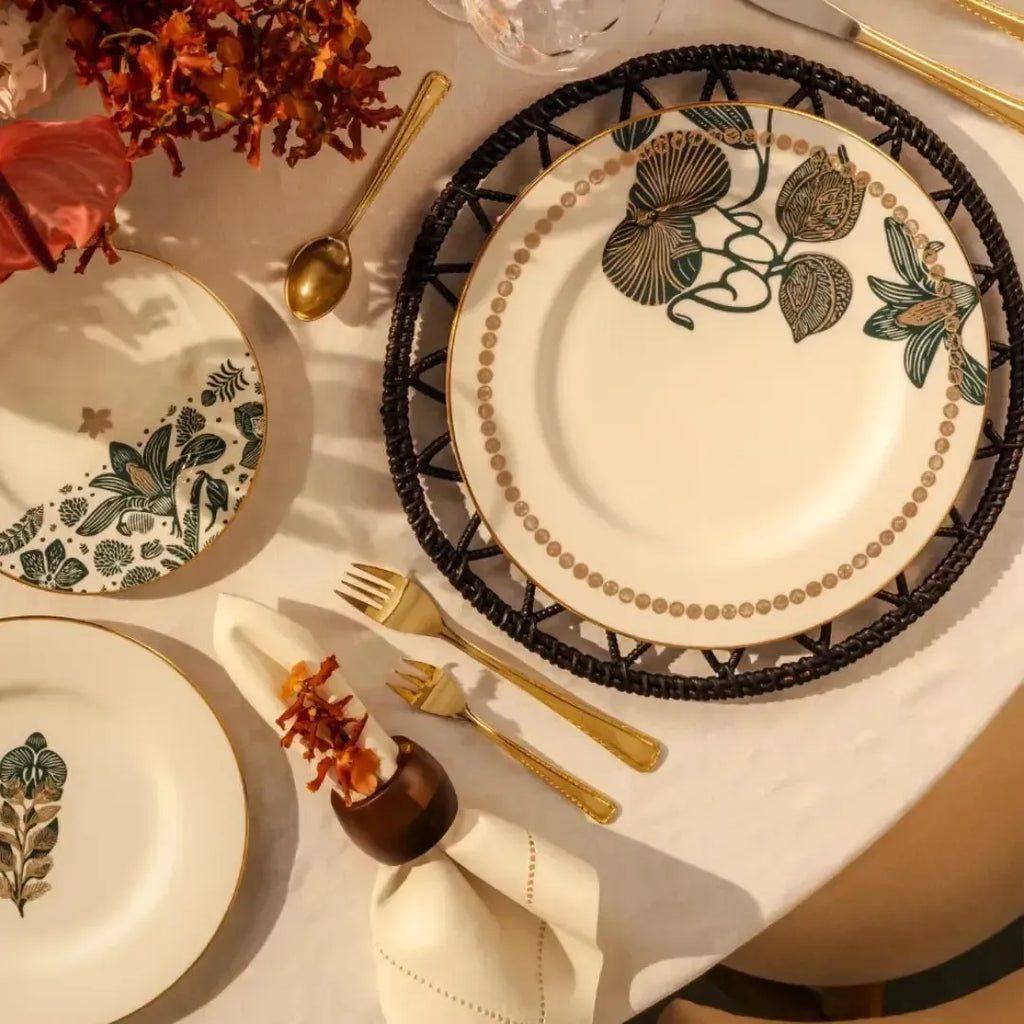 Conjunto com 6 Pratos Rasos Porcelana Híbridos 27,5cm Strauss