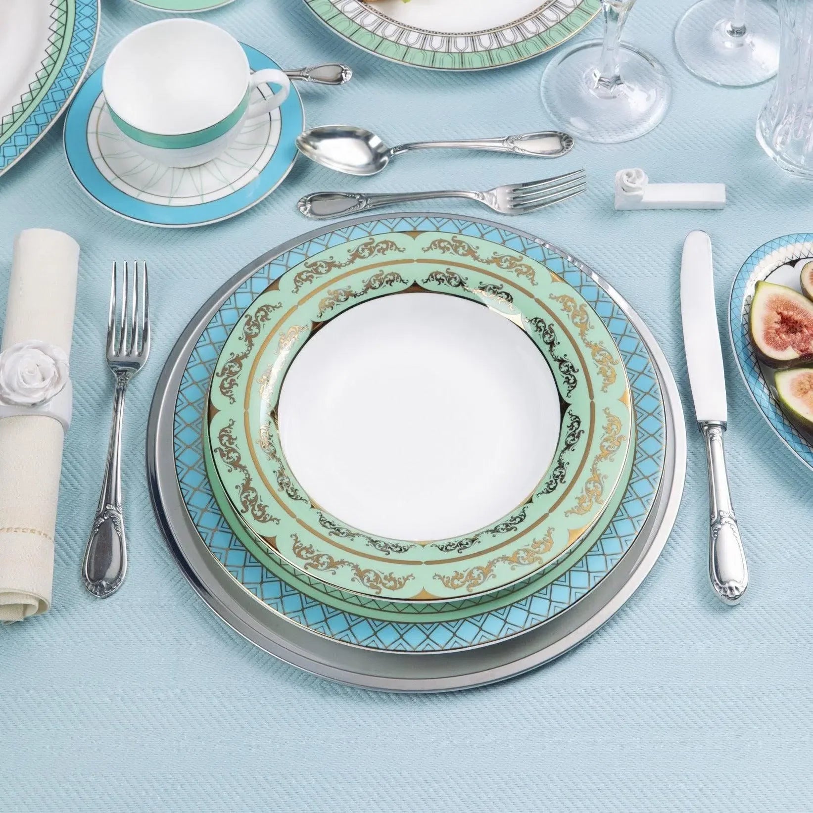 Conjunto com 6 Pratos Rasos Porcelana Marie 28cm Strauss