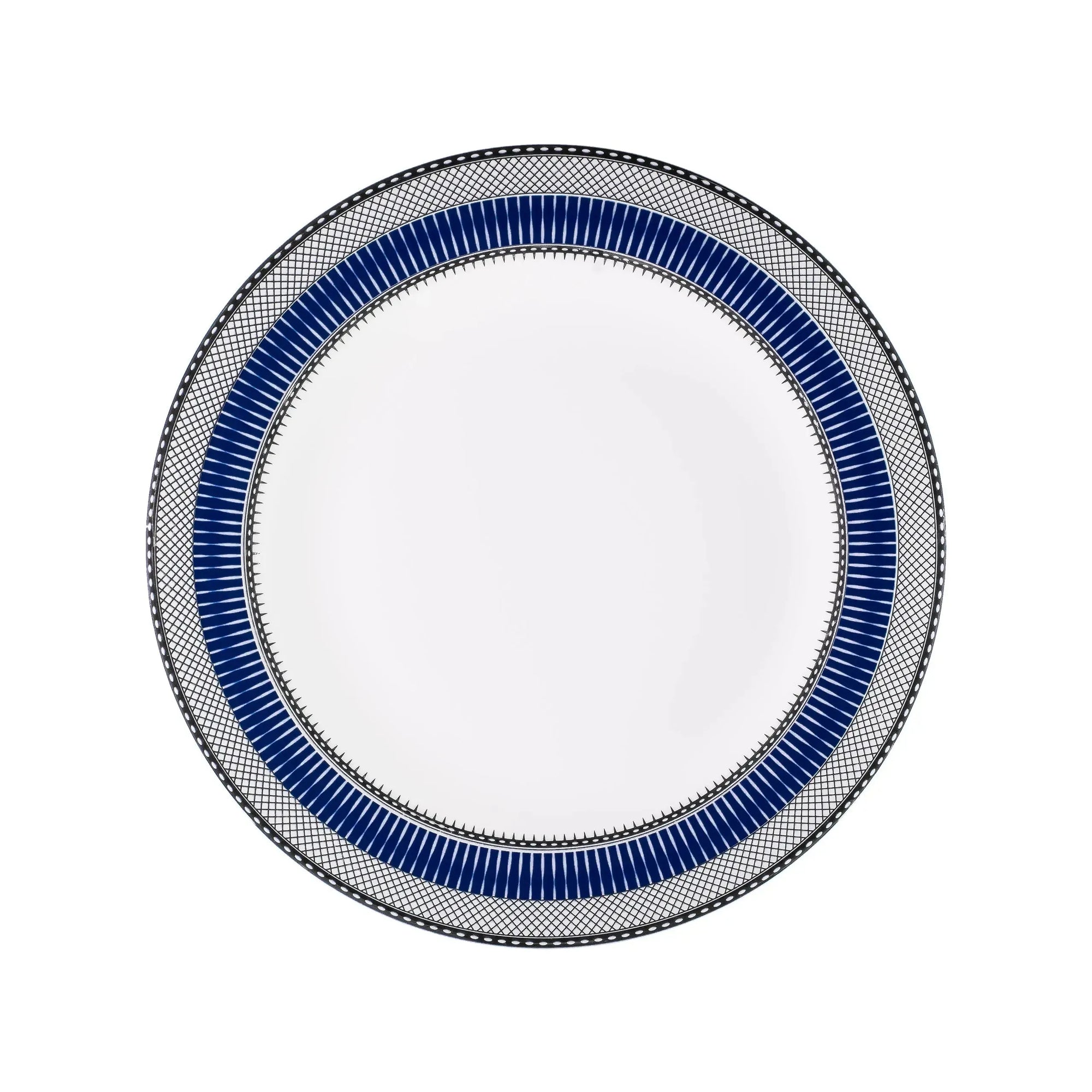 Conjunto com 6 Pratos de Sobremesa Porcelana Blue Star 23cm Strauss