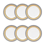 Conjunto com 6 Pratos de Sobremesa Porcelana Blue Star 23cm Strauss