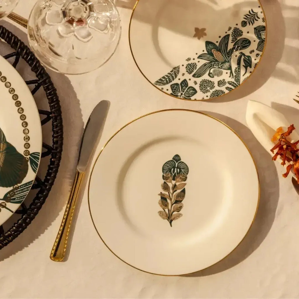 Conjunto com 6 Pratos de Sobremesa Porcelana Híbridos 21cm Strauss