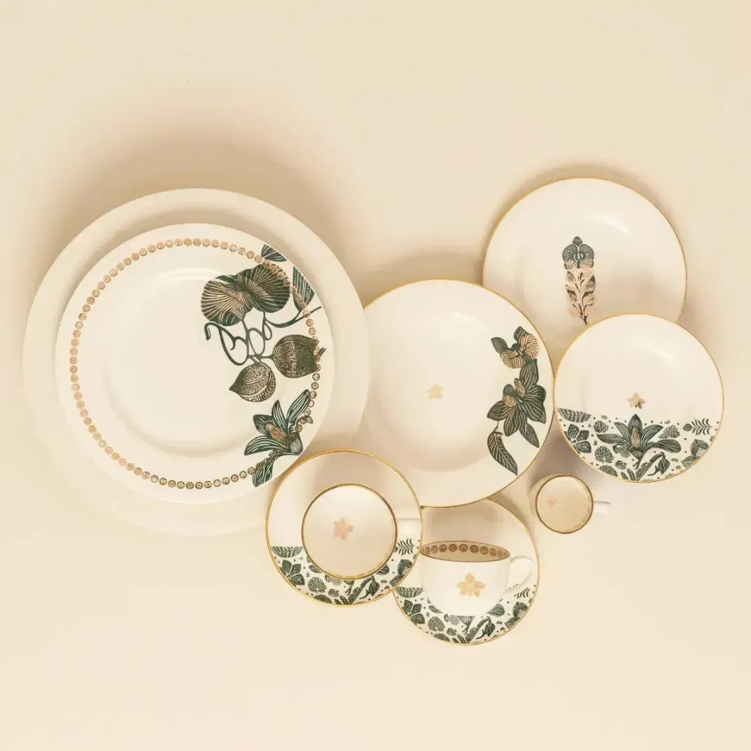 Conjunto com 6 Pratos de Sobremesa Porcelana Híbridos 21cm Strauss