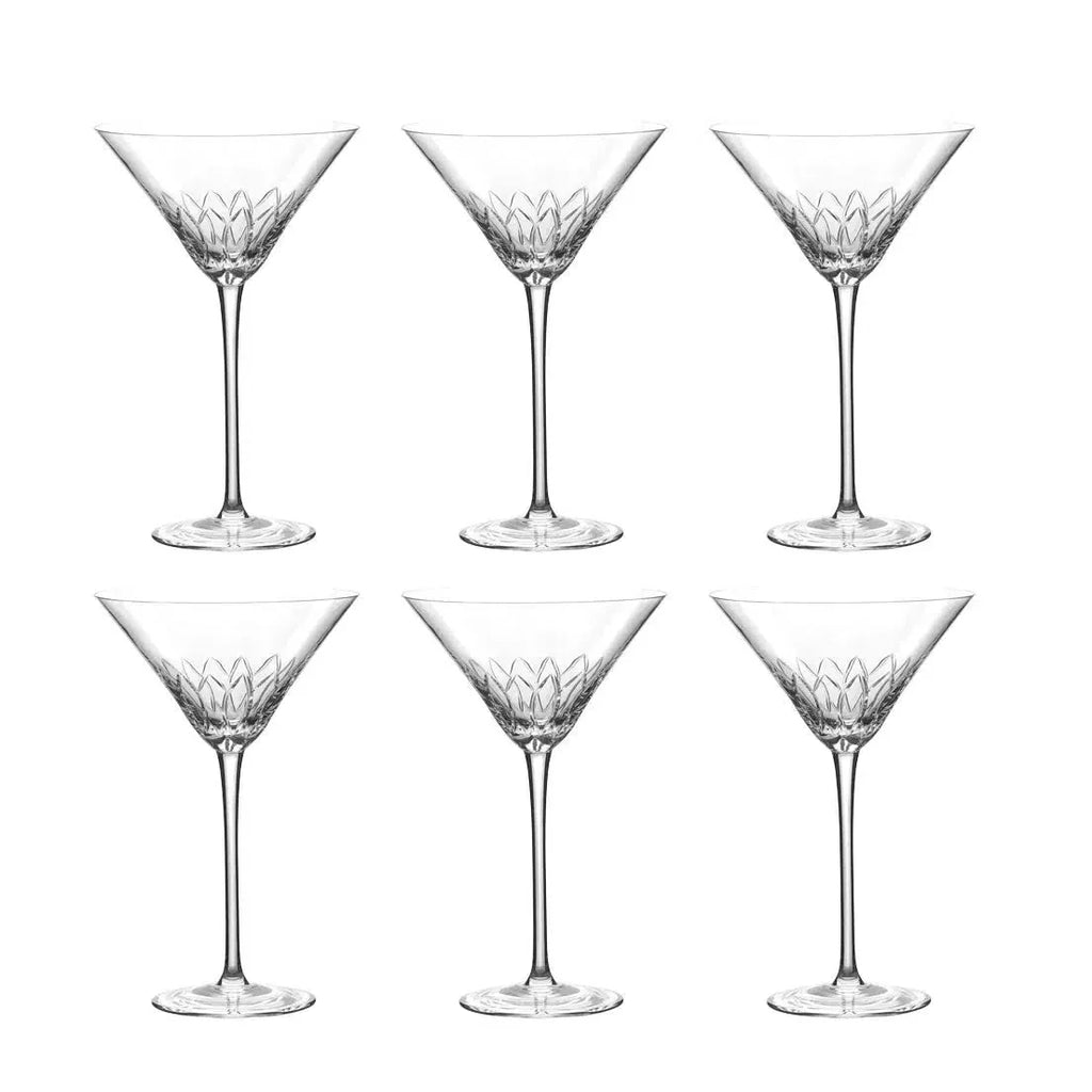 Conjunto de 6 Taças de Cristal para Dry Martini 320ml Strauss