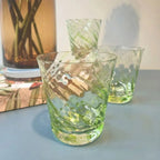Copo Mozart em Puro Cristal para Whisky / Coquetel Murano Colors Torcido Azul Claro 450ml