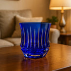Copo em Cristal Lapidado 66 para Whisky 19 Azul Artemano 325ml