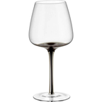 Jogo 6 Taças Água Vidro Transparente com Haste Preta 600ml