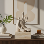 Escultura Abapuru em Poliresina Areia Mart 17,5x14x7cm