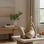 Escultura Mulher em Poliresina Areia Mart 19,5x14x15cm