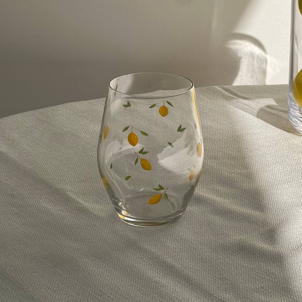 Jogo 6 Copos Sante Stemless Wine em Cristal Ecológico 455ml Limão