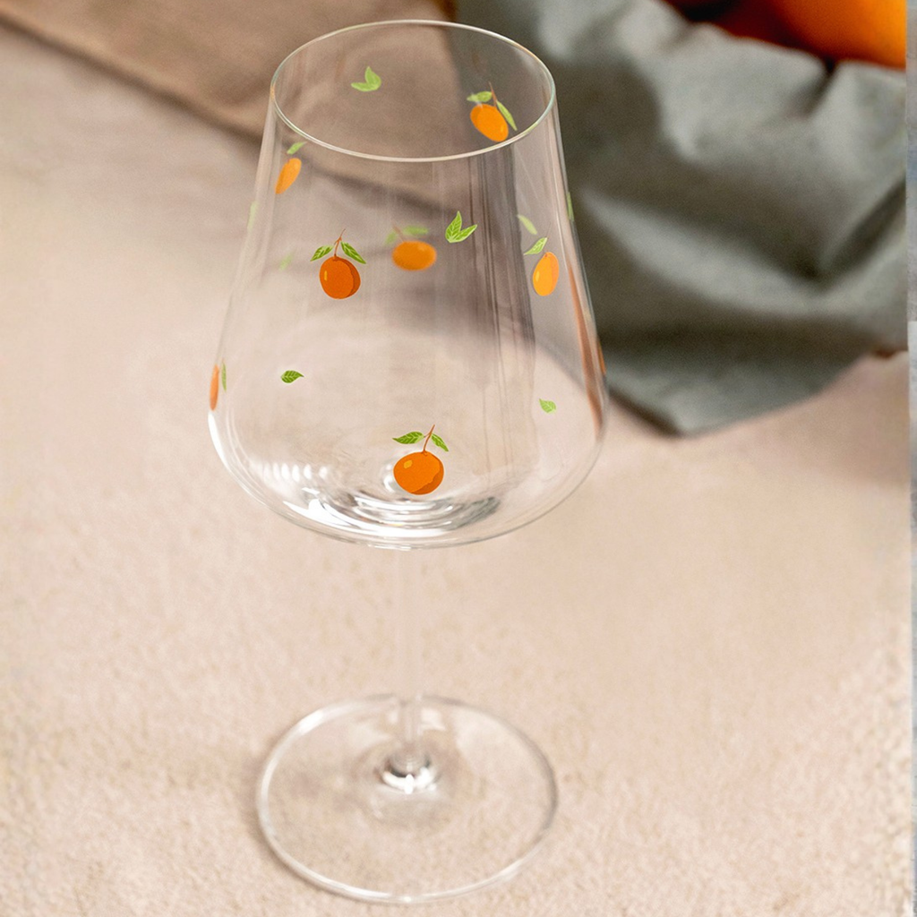 Jogo 6 Taças Bordeaux em Cristal Ecológico Allure 620ml Laranja