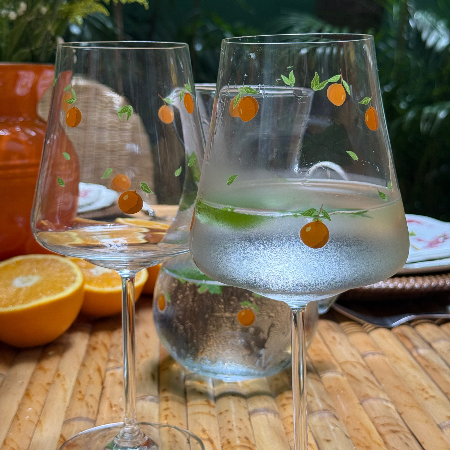 Jogo 6 Taças Universal em Cristal Ecológico Allure 435ml Laranja