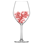 Jogo 6 Taças Sante Bordeaux em Cristal Ecológico 595ml Coral Vermelho