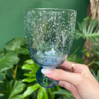 Conjunto 6 Copos Acrilico Detalhe Degradê Bolhas base Esfera Laranja Linha Sintonia 360ml
