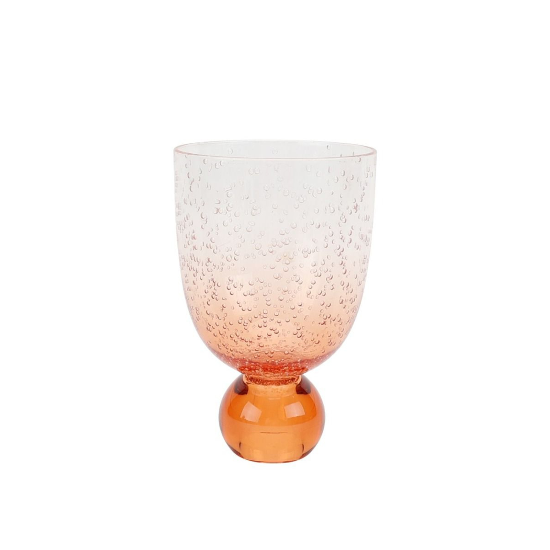 Conjunto 6 Copos Acrilico Detalhe Degradê Bolhas base Esfera Laranja Linha Sintonia 360ml
