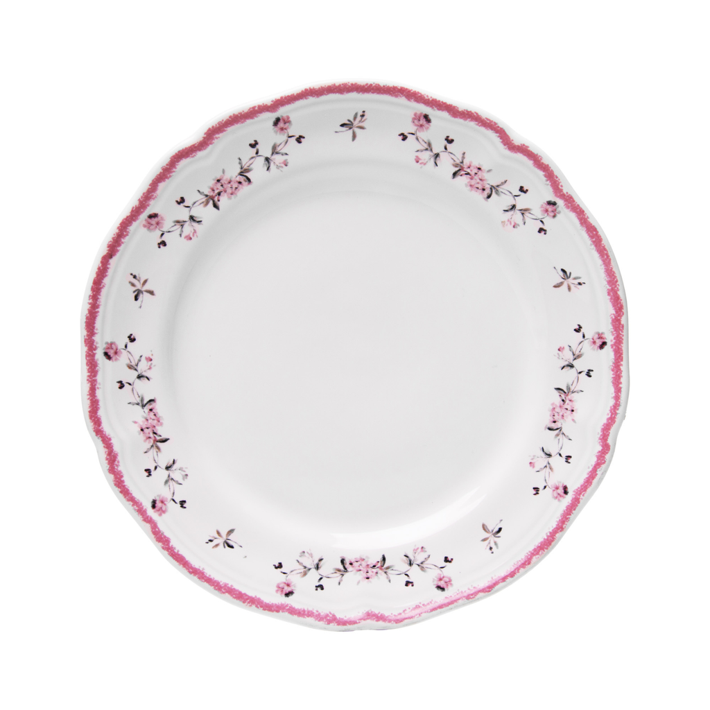 Conjunto 4 Pratos de Sobremesa Cerâmica Florescer Azul 19,5cm