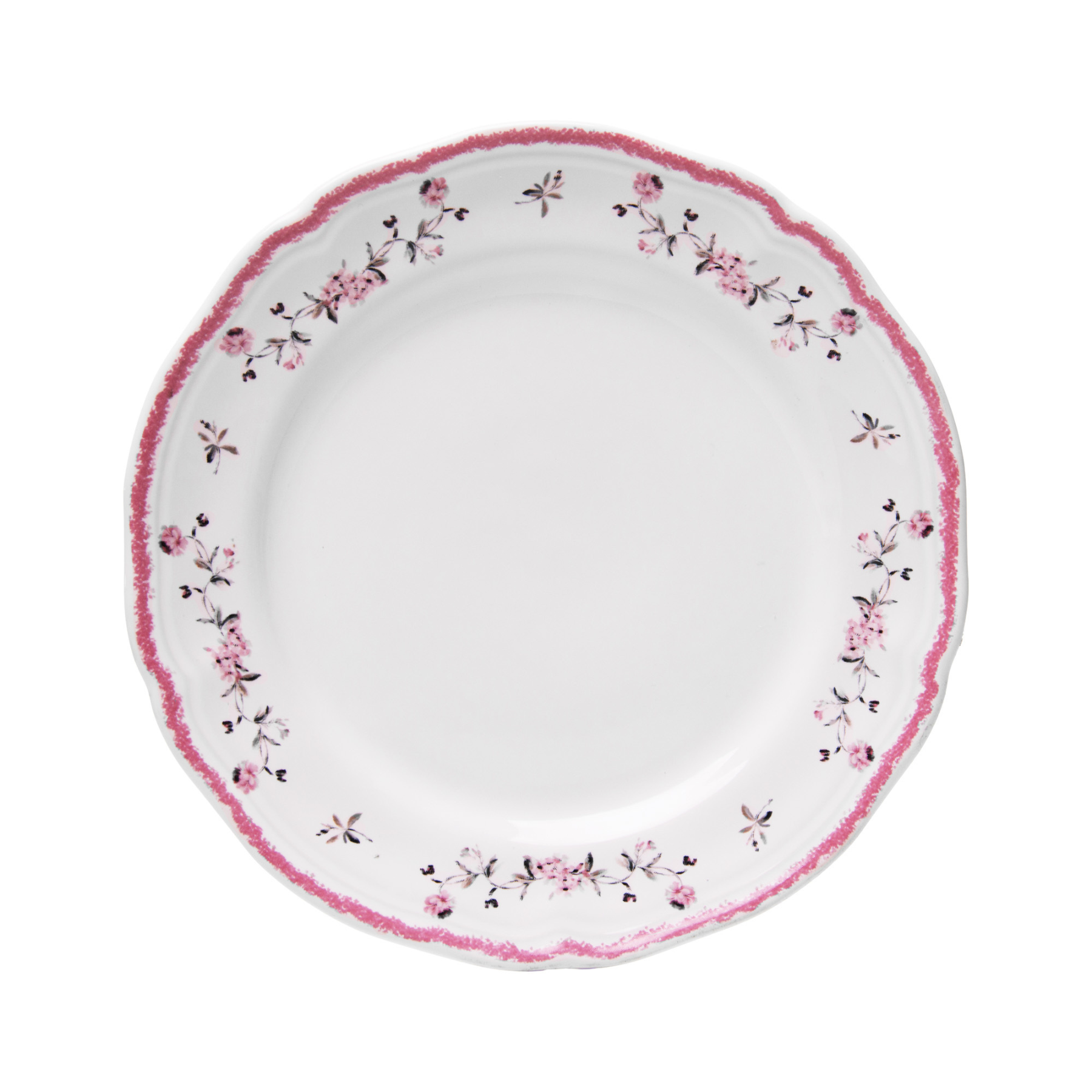 Conjunto 4 Pratos de Sobremesa Cerâmica Florescer Azul 19,5cm