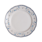 Conjunto 4 Pratos de Sobremesa Cerâmica Florescer Azul 19,5cm