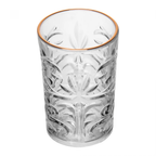 Jogo 6 Copos Altos Cristal Ecológico com Fio de Ouro Arabesco 330ml Wolff