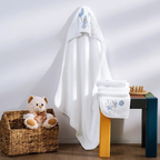 Toalha Banho com Capuz Baby Incanto Branco Trussardi
