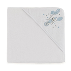 Toalha Banho com Capuz Baby Incanto Branco Trussardi