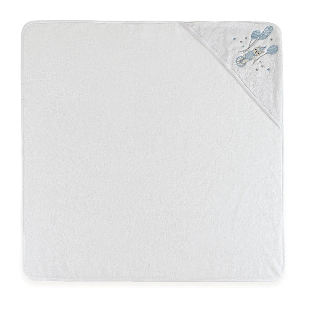 Toalha Banho com Capuz Baby Incanto Branco Trussardi