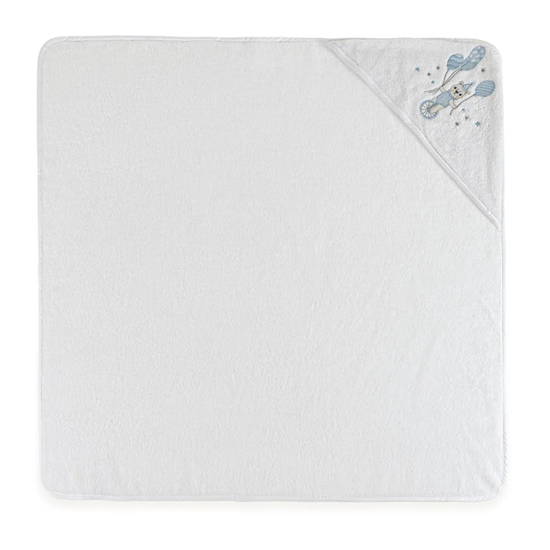 Toalha Banho com Capuz Baby Incanto Branco Trussardi