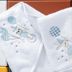 Toalha Banho com Capuz Baby Incanto Branco Trussardi