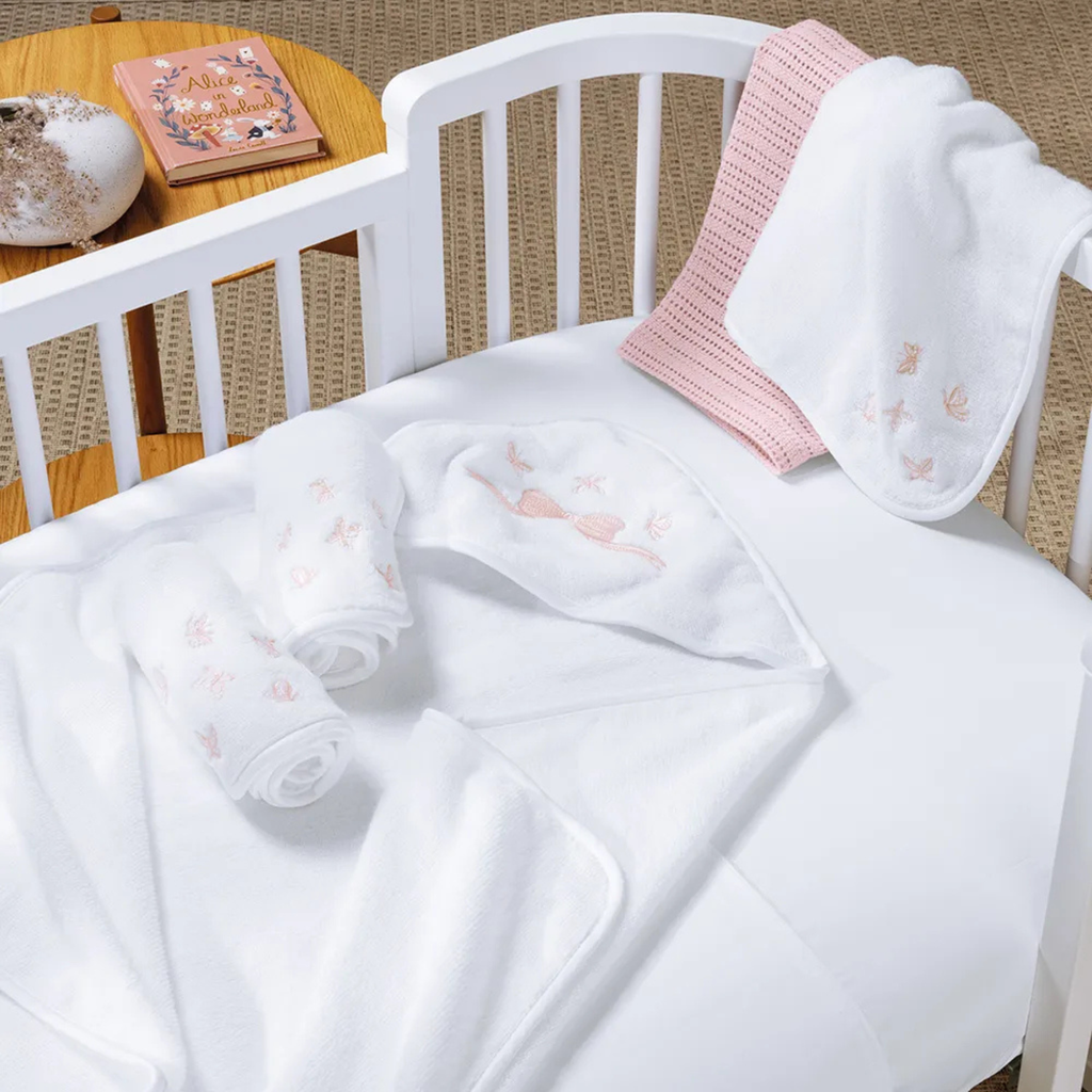 Toalha Banho com Capuz Baby Felice Branco Trussardi