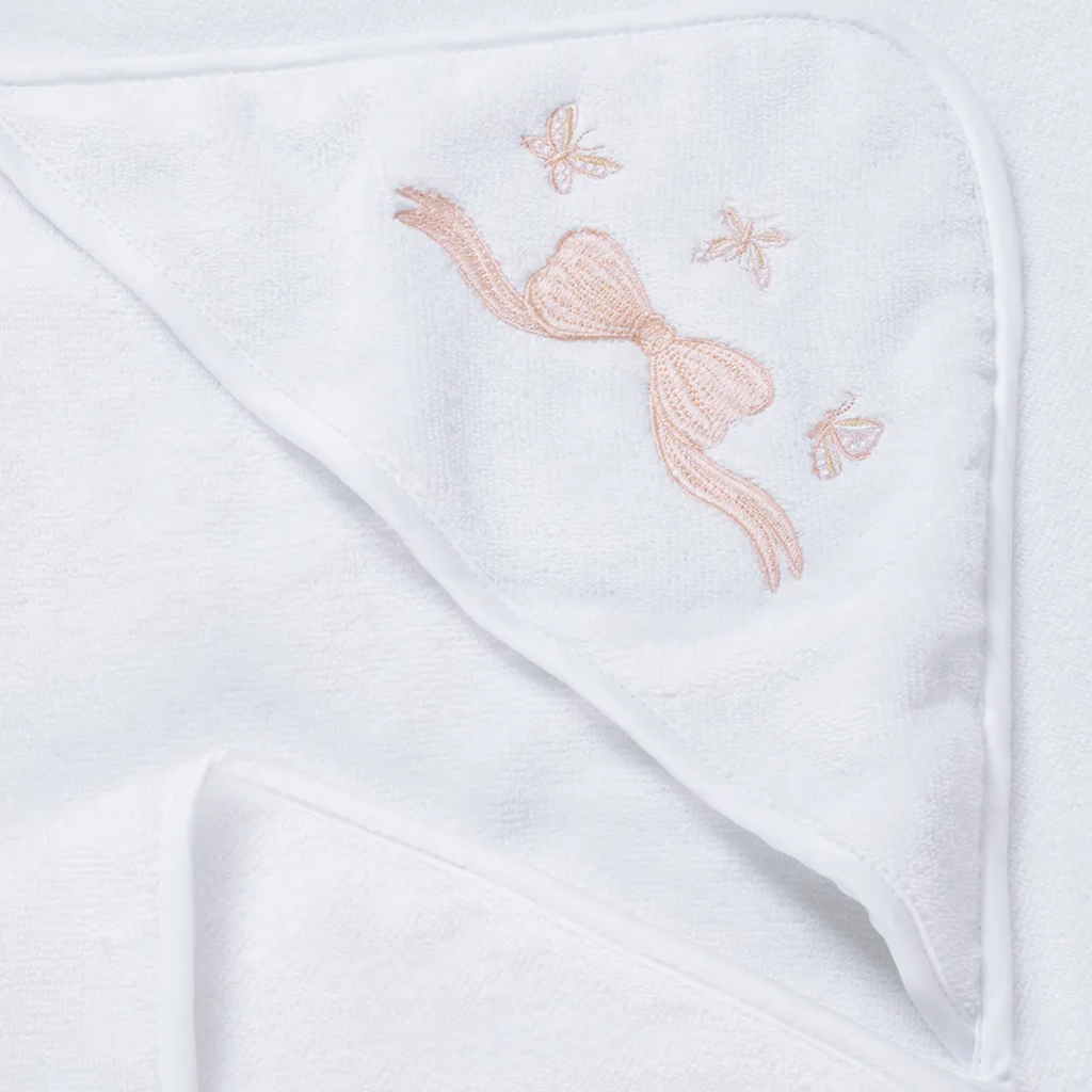 Toalha Banho com Capuz Baby Felice Branco Trussardi