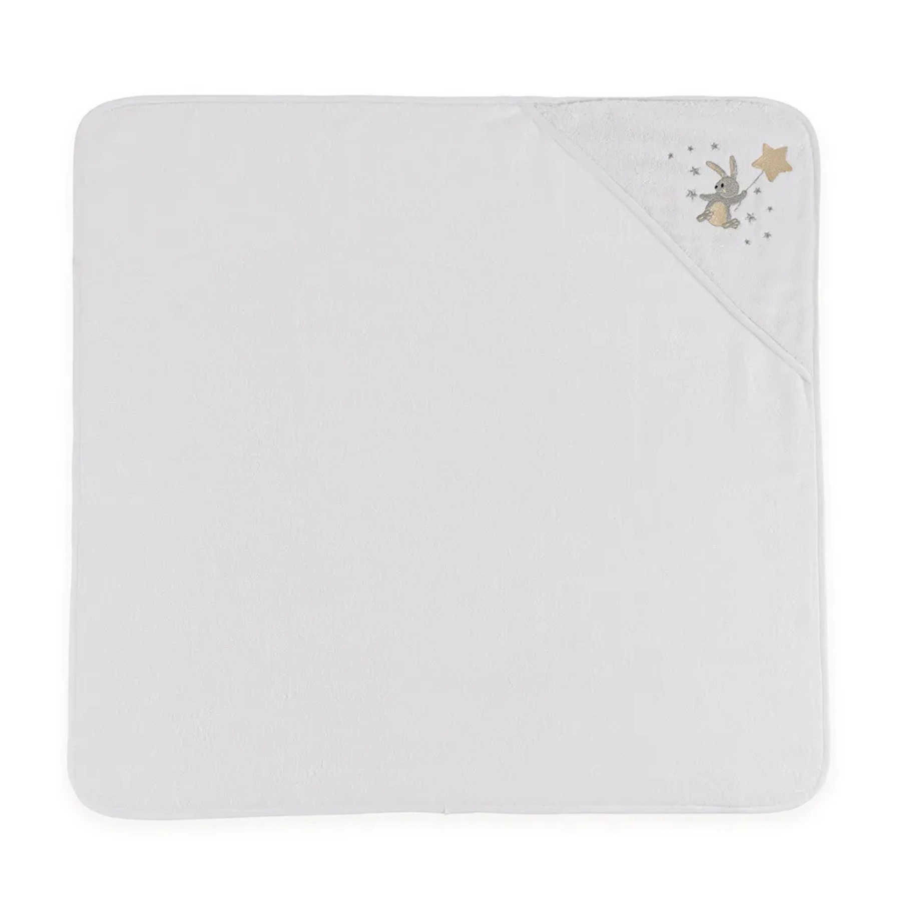 Toalha Banho com Capuz Baby Luna Branco Trussardi