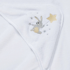 Toalha Banho com Capuz Baby Luna Branco Trussardi