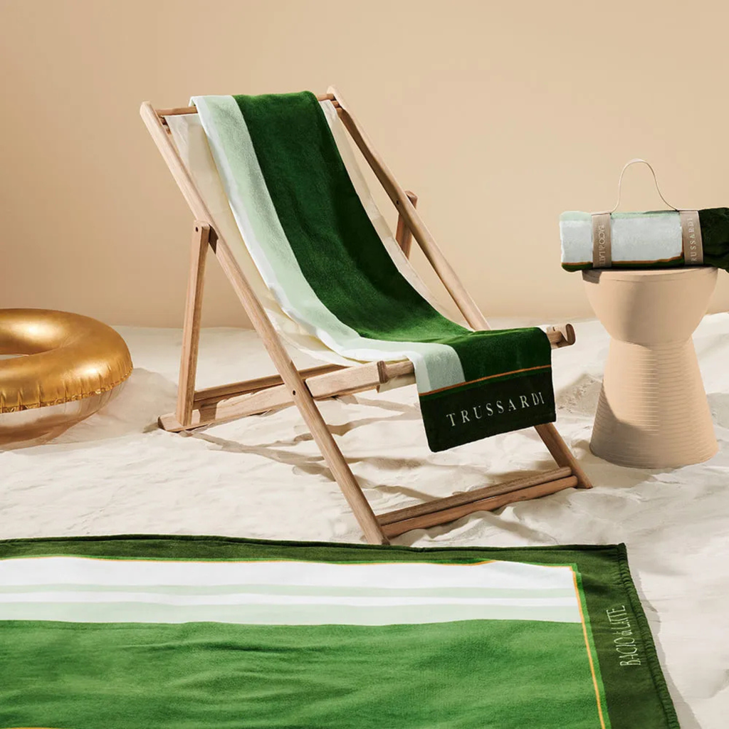 Toalha de Praia Moldura Trussardi + Bacio di Latte