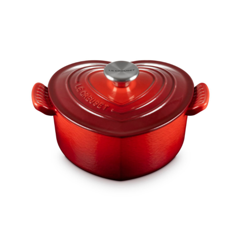 Panela Le Creuset Coração Vermelho com Pegador Inox 1,9L 20cm