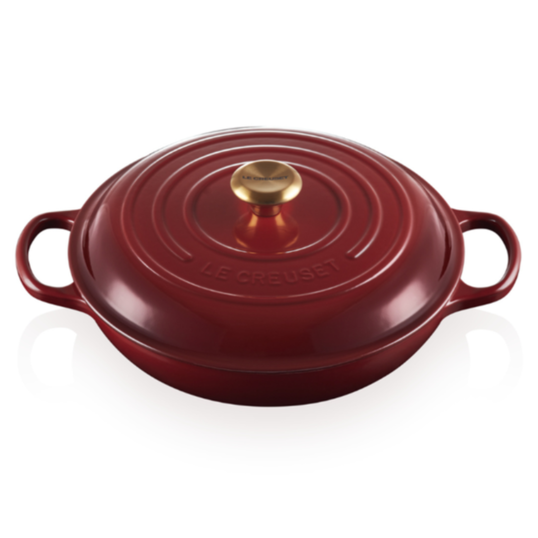Caçarola Buffet Signature Rhone com Pegador Dourado 3,2L 30cm Le Creuset